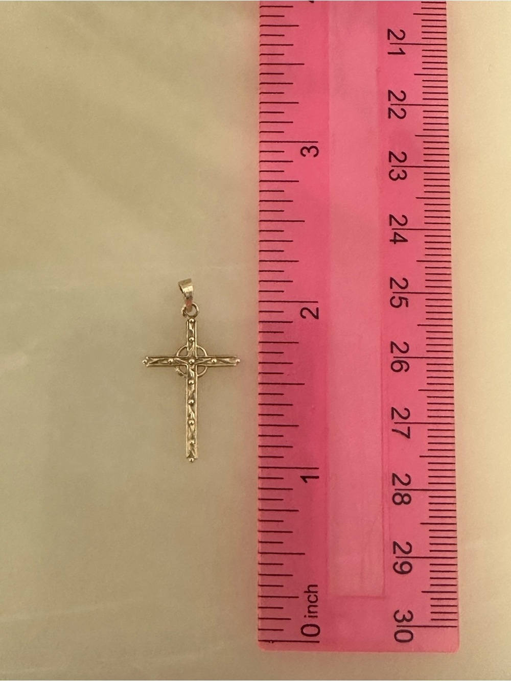 14k Solid Gold Cross - Picture 7 of 7